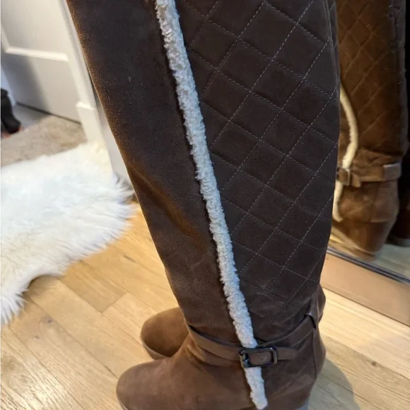 Aquatalia Brown Suede Knee-High Boots. Size 10 - Picture 6 of 11